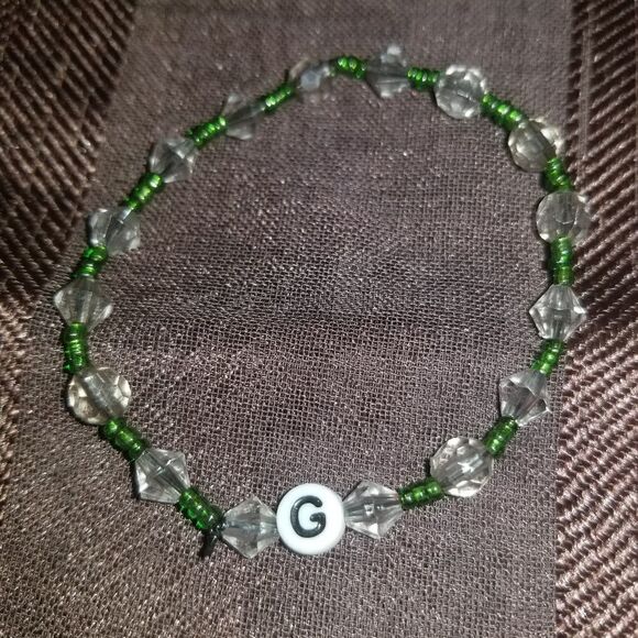 initial G Handmade Beaded bracelet   - Picture 2 of 4
